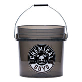 Heavy Duty Ultra Clear Detailing Bucket, 4.25 Gal, Smoked Obsidian Black